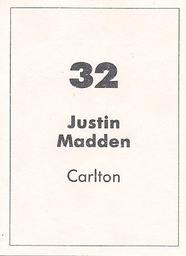 1990 Select AFL Stickers #32 Justin Madden Back